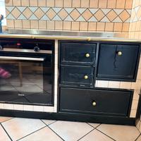 Stufa legna + forno e piano cottura