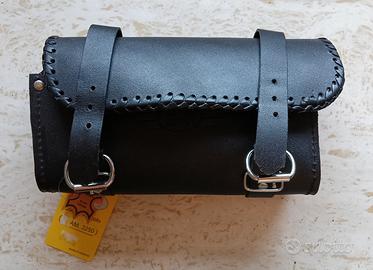 barilotto porta oggetti/attrezzi in cuoio