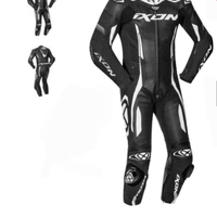 Tuta moto pelle estiva Ixon VORTEX 2 Nero Bianco