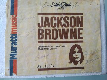 biglietto concerto Jackson Brown 1982 Verona/, mus