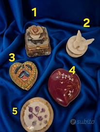 Lotto 5 portagioie vintage 70/80/90