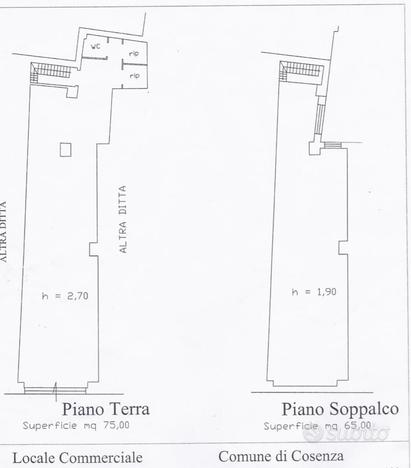 Negozio commerciale mq 140