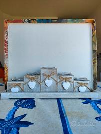 portacandele tea light candle in legno 