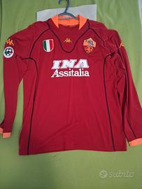 MAGLIA CALCIO AS ROMA CUFRE' MATCH WORN 2001 02