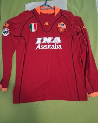 MAGLIA CALCIO AS ROMA CUFRE' MATCH WORN 2001 02