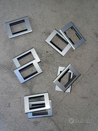 9 placche copriforo grigie compatibili