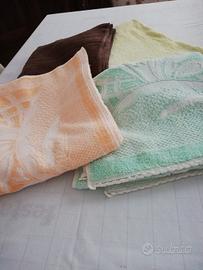 4 teli bagno in spugna di puro cotone 