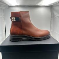 Tommy Hilfiger TH Logo Leather Mix Chelsea