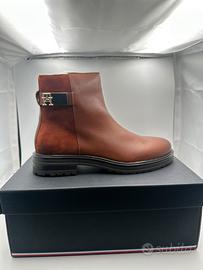 Tommy Hilfiger TH Logo Leather Mix Chelsea