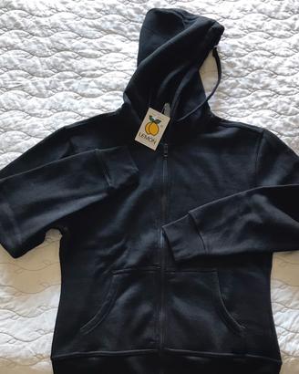 Felpa  donna con cappuccio e zip nuova