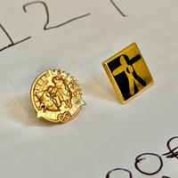 spille spillini oro 18ct ordine medici italiani 4g