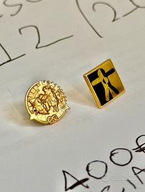 spille spillini oro 18ct ordine medici italiani 4g