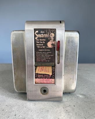 Ask Swami Dispencer vending 1950s USA