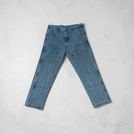 Jeans azzurro con cuciture-denim style