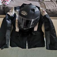Completo moto giacca Befast S + casco Airoh XS