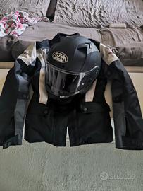 Completo moto giacca Befast S + casco Airoh XS