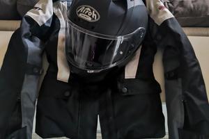 Completo moto giacca Befast S + casco Airoh XS