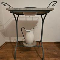 Set toeletta da camera con catino e brocca