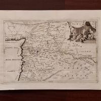 Medioriente-Terra Santa.Mappa territoriale antica.