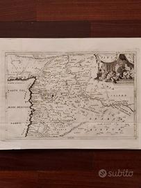 Medioriente-Terra Santa.Mappa territoriale antica.