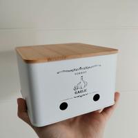 Scatola contenitore per aglio in metallo