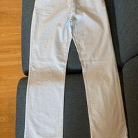 Pantaloni Fly3 cotone quadretti azzurro e bianco