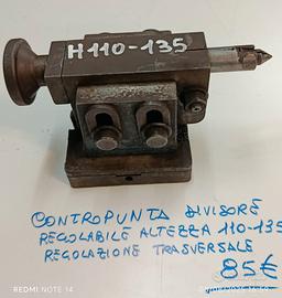 Contropunta per divisore regolabile - torneria 