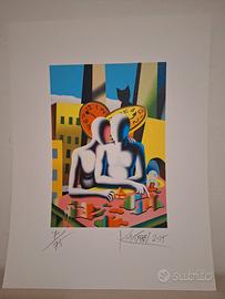 mark kostabi ,serigrafia uv autentica 