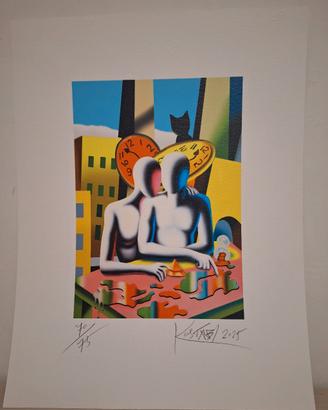 mark kostabi ,serigrafia uv autentica 