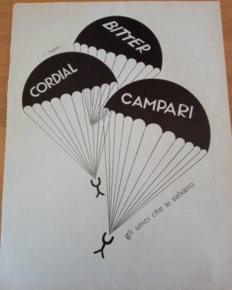 PUBBLICITA' CAMPARI - 1961 - FIRMATA DEPERO - ORIG