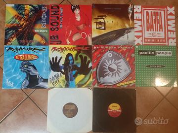 Lotto di 10 dischi mix vinile musica dance anni 90