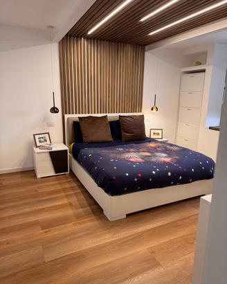 Letto Matrimoniale con Contenitore Retroilluminato