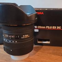 Sigma 10-20 ex per Nikon F 3.5 ex cd