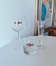 Set di 3 bicchieri originali Martini