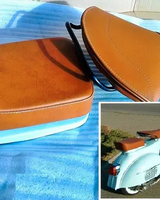 KIT Selle marroni vespa 125 150 VBB GL SUPER GT PX