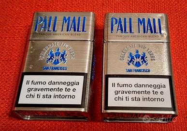 2 scatoline in lamiera porta sigarette Pall Mall 