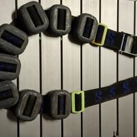 Cintura sub SCUBAPRO con piombi e ferma piombi