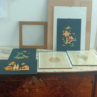 Cornici a giorno e cornice legno+ quadri 