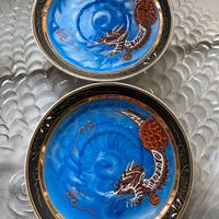 Piattini giapponesi dipinti con drago