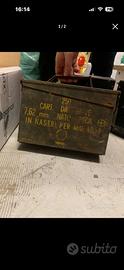 Valigetta porta munizioni vintage metallo