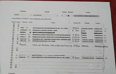 Libri di 5° Anno - Scuola Maria Pia