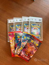 1 Carta gradata e 1 pacchetto carte pokemon