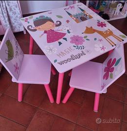 tavolino con sedie per bambini
