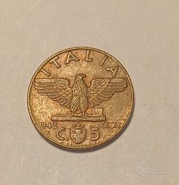 5 centesimi 1943 Rara