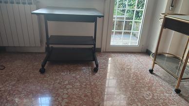 Mobiletto per PC e stampante nero 75*75 h 70