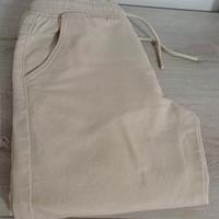 
Pantaloni Jogger Bambino Beige Effetto Denim 