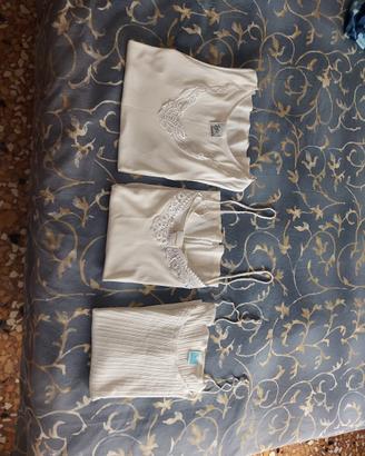 set 3 canotte intime donna cotone tg. 3/ S