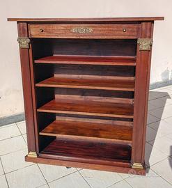 libreria impero in mogano con bronzi 