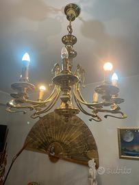 Lampadario placcato