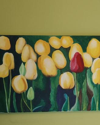 Quadro Tulipani Gialli